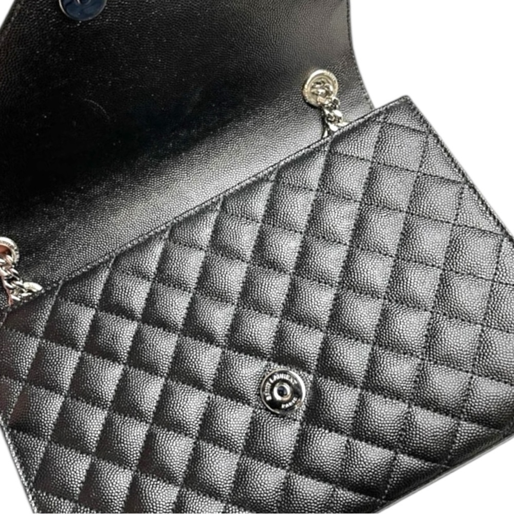 YSL Leather Handbag Chevron - Picture 6 of 9
